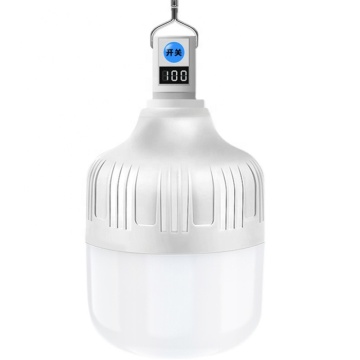 Solar-Powered Garage Light with Emergency DC Charging and Rechargeable Bulbs - Portable Lantern for Camping