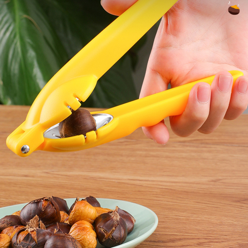 VOGVIGO Nut Opener Cutter Gadgets 2 in 1 Quick Chestnut Clip Walnut Pliers Metal Nutcracker Sheller Kitchen Tool Stainless Steel