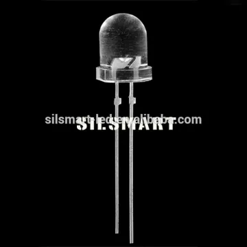 8mm water clear straw hat white long leg LED, led lamp