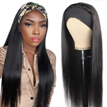 Wholesale Raw Indian Virgin Remy Human Cuticle Aligned Kinky Curly Hair None Lace Wigs For Black Women Glueless Headband Wig