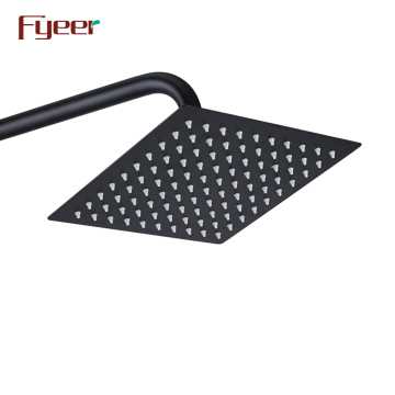 Fyeer Ultra Slim Stainless Steel Shower Head - Black