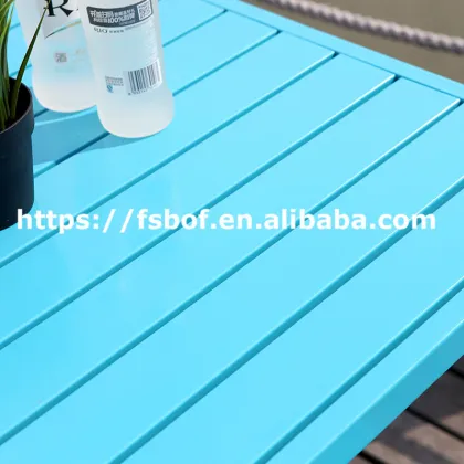 Modern Plastic Wood Outdoor Garden Furniture - Aluminum Polywood Dining Table and Chairs