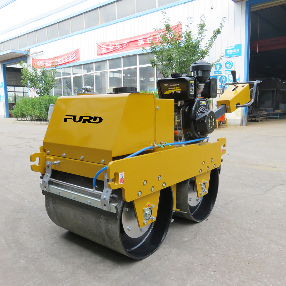 Double steel wheel vibrating 550 kg hydraulic road roller