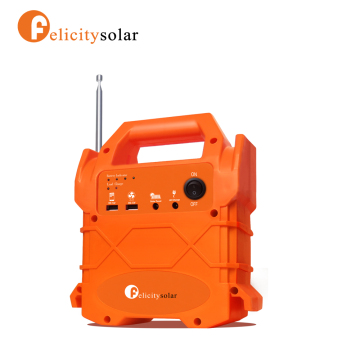 Felicity solar portable generator with MP3 and FM radio function