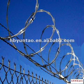 Hot dipped galvanized razor barbed wire fencing 20 years factory