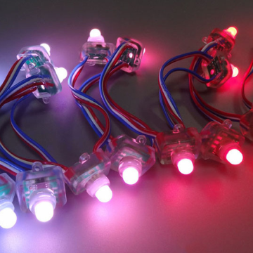 DC12V WS2811調整された弾丸LEDピクセルノード - フルカラーRGBスクエアLEDピクセルライトはクリアレンズを備えています