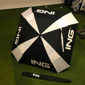 Black and White Double Golf Square Advertising Umbrella