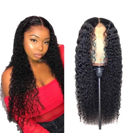 Free Sample Human Hd Hair Virgin Cuticle Human Hair Short Brazilian Deep Curly 13x6 Lace Front Wig