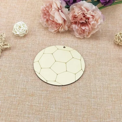 Creaides Art Deco Wooden Soccer Cutouts for DIY Crafts and Decor