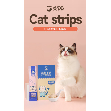Tiras de gato de gato de alta proteína e nutritiva