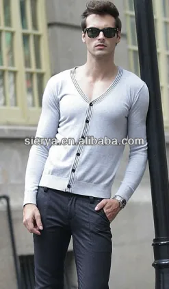 men's sexy spring cardigan sweater