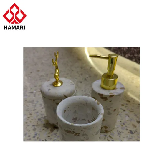 Wholesale Terrazzo Bathroom Accessories: Body Wash and Shampoo Containers