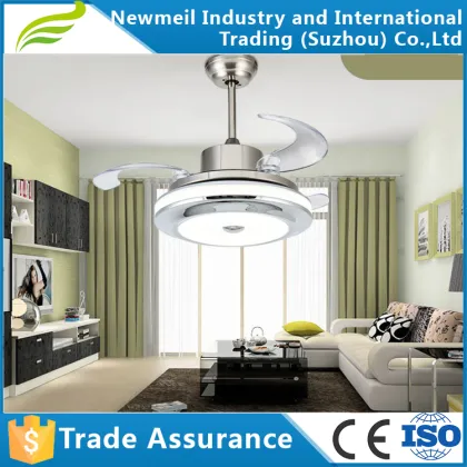 Decorative led light ceiling fan