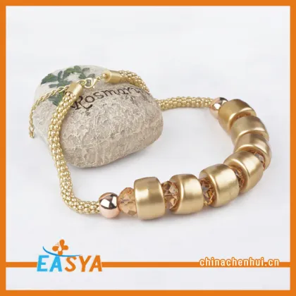 2014 Fashion Bead Necklace Gold Alloy Bead Necklace