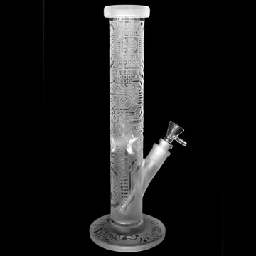 Đường ống thủy tinh sandblasted sandplast để hút thuốc theo phong cách thẳng