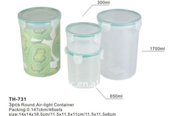 promotion food grade plastic vacuum airtight container(th731)