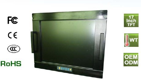 Industrail 17" Monitor de pantalla táctil LCD para militares, navegación