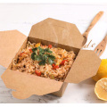 Scatola da pranzo in carta kraft stampata personalizzata di alta qualità