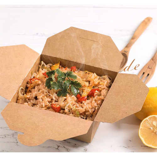 High Quality Custom Printed Kraft Paper Lunch Box