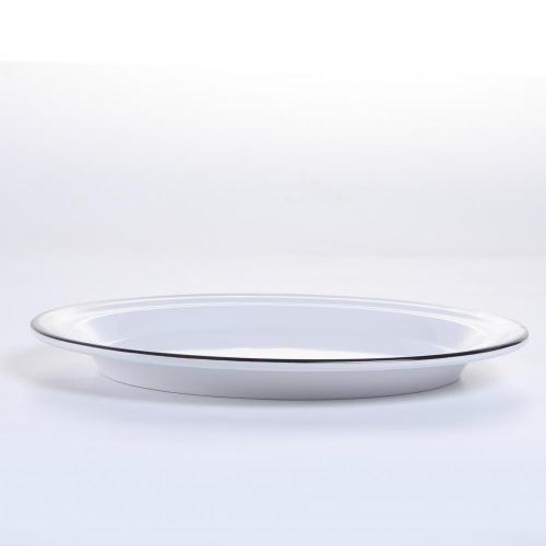 assiette de service ronde en plastique