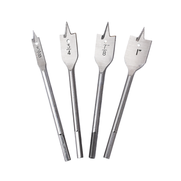 Spade Drill Bits: 1/4" to 1" for Wood and Plastic