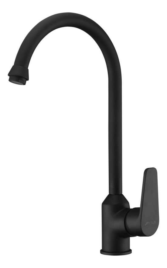 Black Kitchen Mixer Single Handle Spring Sink Faucet