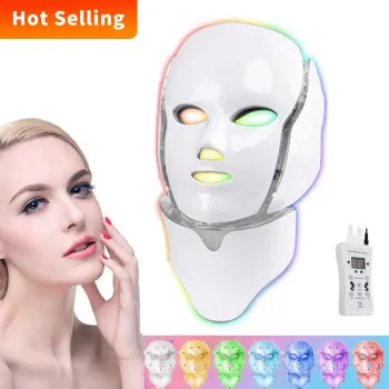 SGROW Beauty SPA Treatment: 7 Colors Mask with LED Red Light Therapy Facial Mask Device