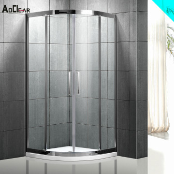 Best Quality French Corner Black Frame Aluminum 2 Sided Glass Shower Enclosures