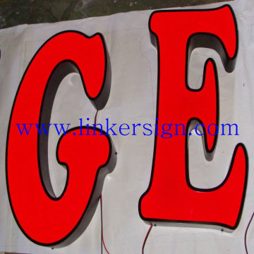waterproof outdoor/indoor front lit halo lit led illuminated channel letter sign
