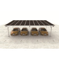 Four column carport made by solar panel