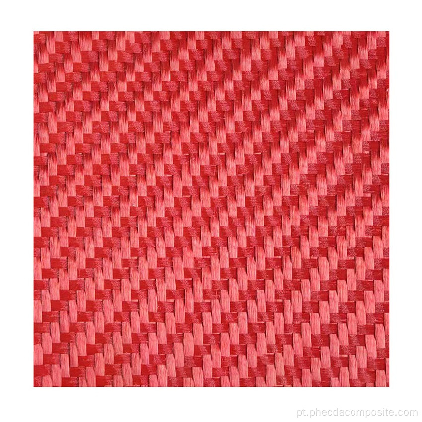 Twill Red Twill para tecido de fibra Aramid