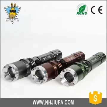 JF China manufacturer adjustable focus defocus zoomable aluminium flashlight led flashlight