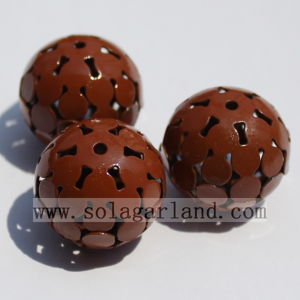 Round Metal Charms Beads