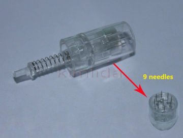 Needles Cartridge Of 9 Needles / Replacement Tip For Auto Derma Micro Needle Stamp Pen