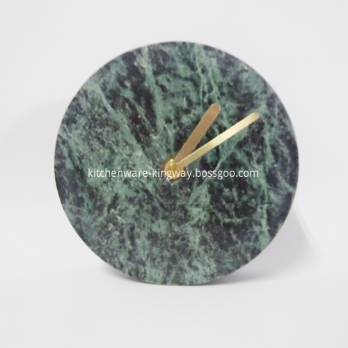 New design Natural stone marble clock for hotel