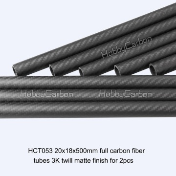 Tube en fibre de carbone 20x18x500mm pour jouets RC