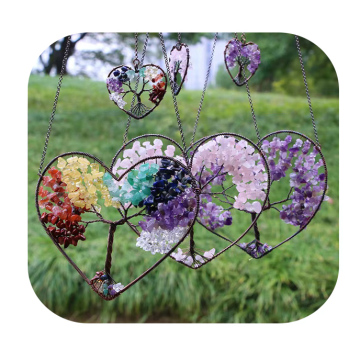 Wholesale Natural Healing Stones Hand-Made Heart Shaped Crystal Decorations