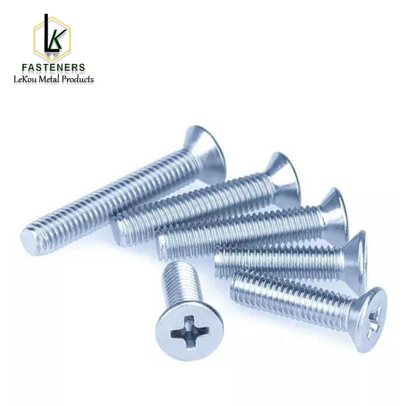 Steel Cross Recessed Flat countersunk Machine Screws