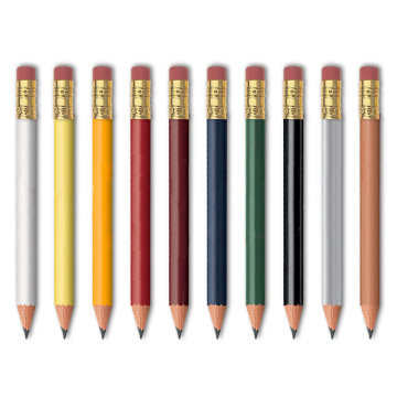 Wholesale Mini Wooden Golf Pencils with Eraser Top