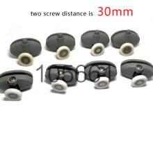 set of 8 x Top & Bottom Single Butterfly Shower Door Rollers/Runners/Wheels 25mm wheel diameter, 4 Top and 4 Bottom..
