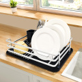 dish rack drainer with tray