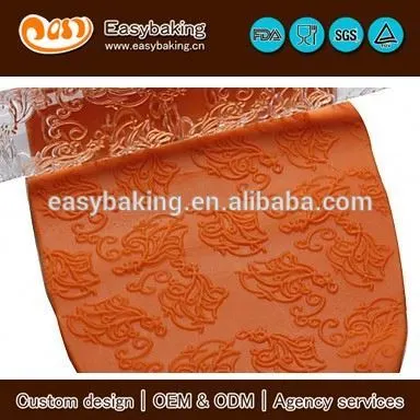 Elegant flower bud fondant cake decorating acrylic fondant rolling pin