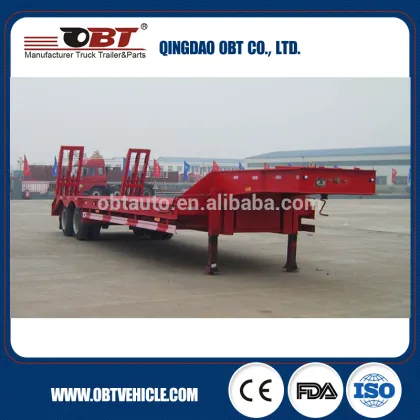 Delivery from Qingdao OBT brand EU standard used low bed trailer