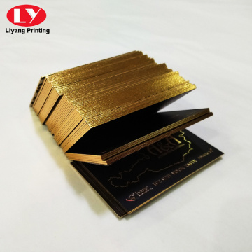 Print Thick Black Gold Edge Luxury Business Card