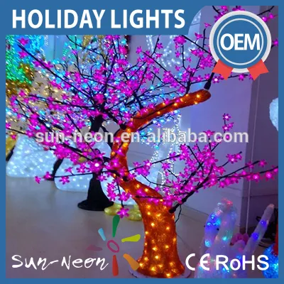 Outdoor Lighted Christmas Trees Led Simulate Cherry Tree Light