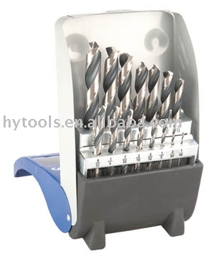 15pc Hss twist drill set with metal case