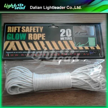 Photo luminescent glow in the dark safety climbing rope
