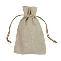 Grey jute draws string storage bag wholesale