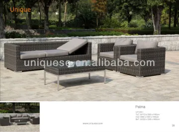 Outdoor wicker daybed furniture