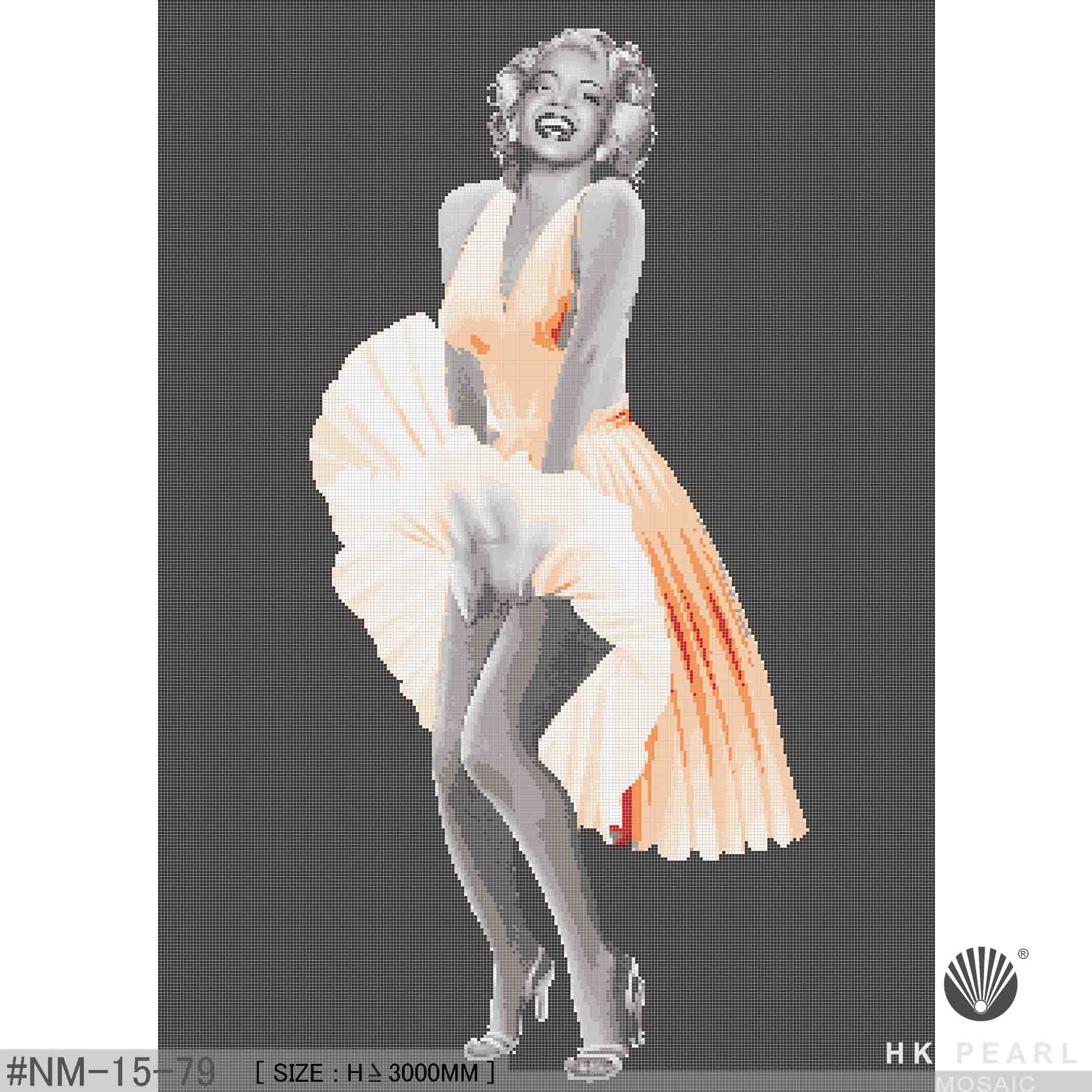 Marilyn Monroe gonna arte mosaico